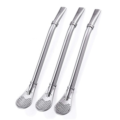 Yerba Mate Straw Filter Loose Leaf Tea Infuser Barware Strainer Stirring Straws Stainless steel tea strainer straw