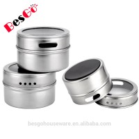 China manufacturer sale cheap stainless steel 430 magnetic spice jars sets